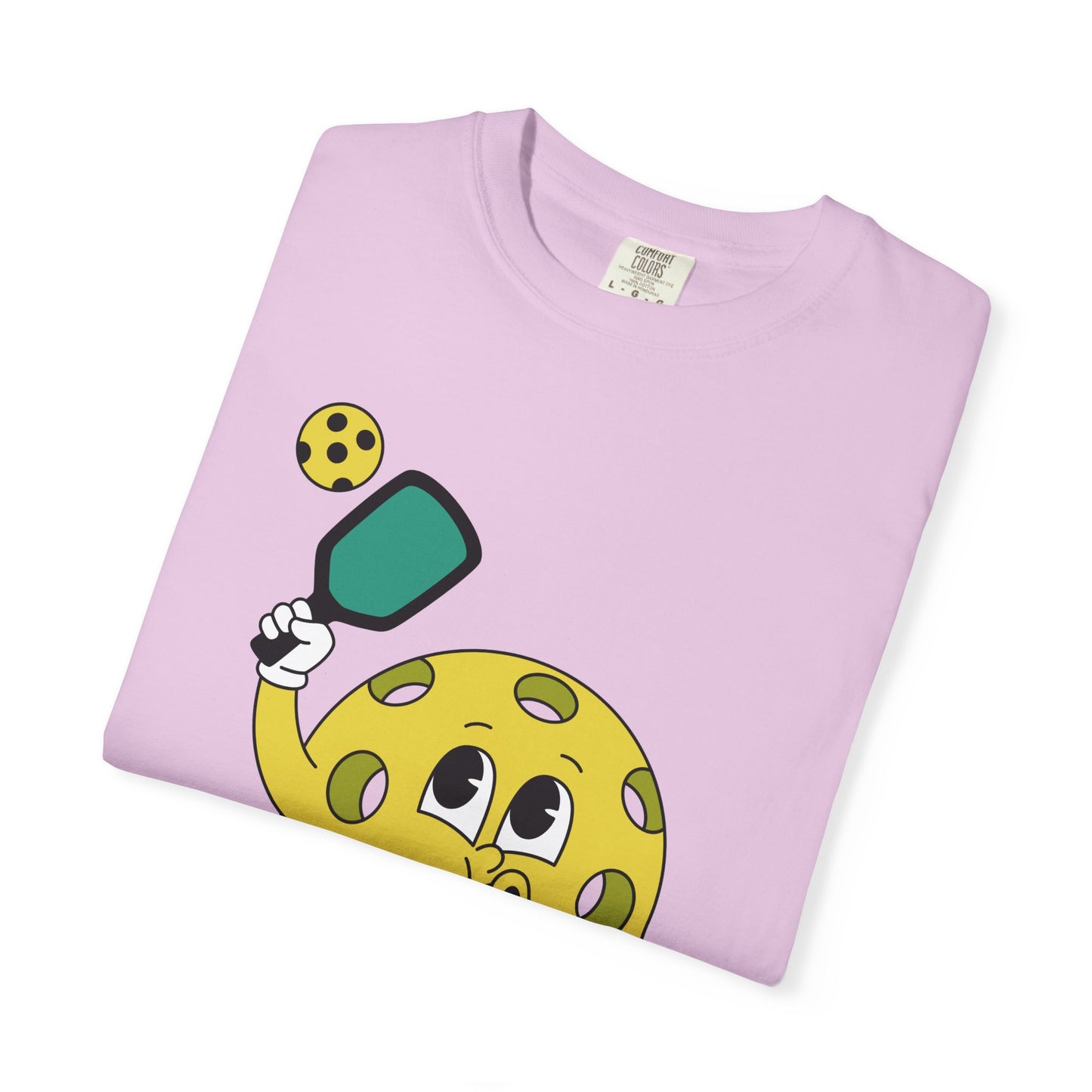 Pickleball Character T-Shirt — Cute Cartoon Pickleball Paddle & Ball Tee