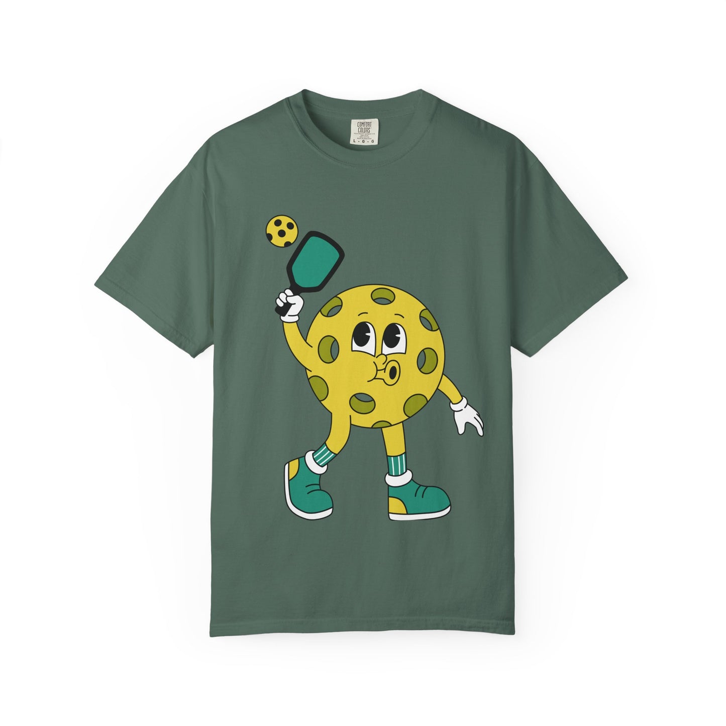Pickleball Character T-Shirt — Cute Cartoon Pickleball Paddle & Ball Tee