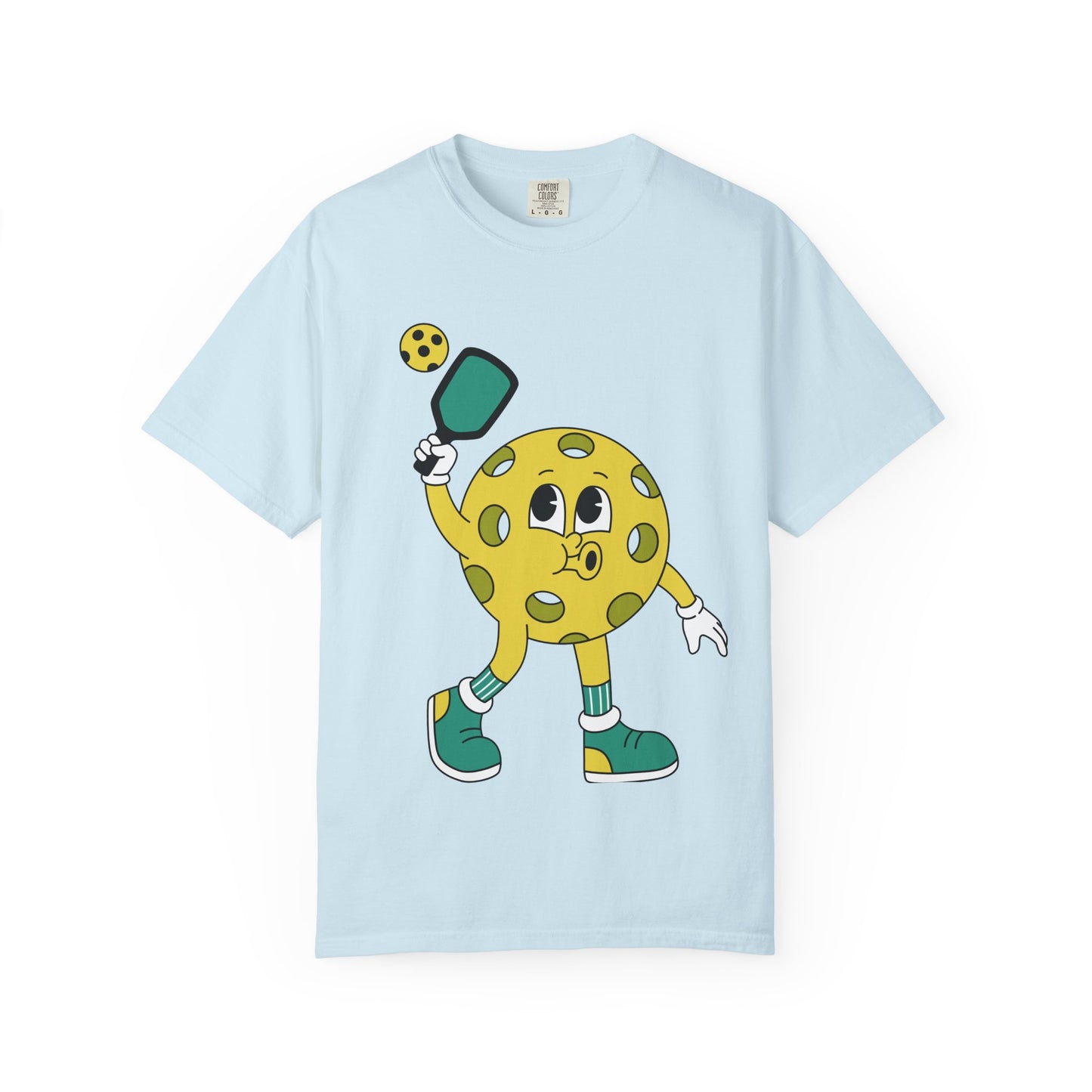 Pickleball Character T-Shirt — Cute Cartoon Pickleball Paddle & Ball Tee
