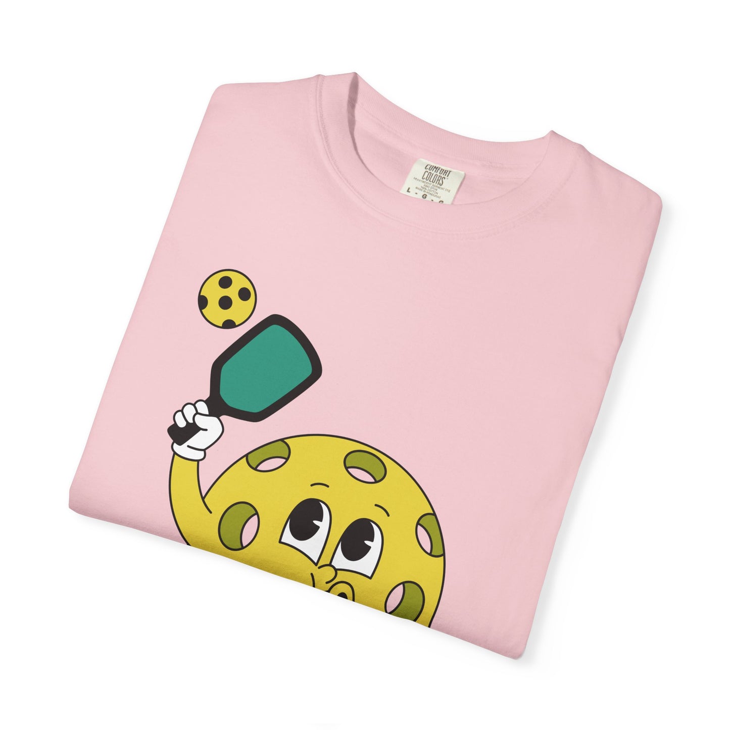 Pickleball Character T-Shirt — Cute Cartoon Pickleball Paddle & Ball Tee