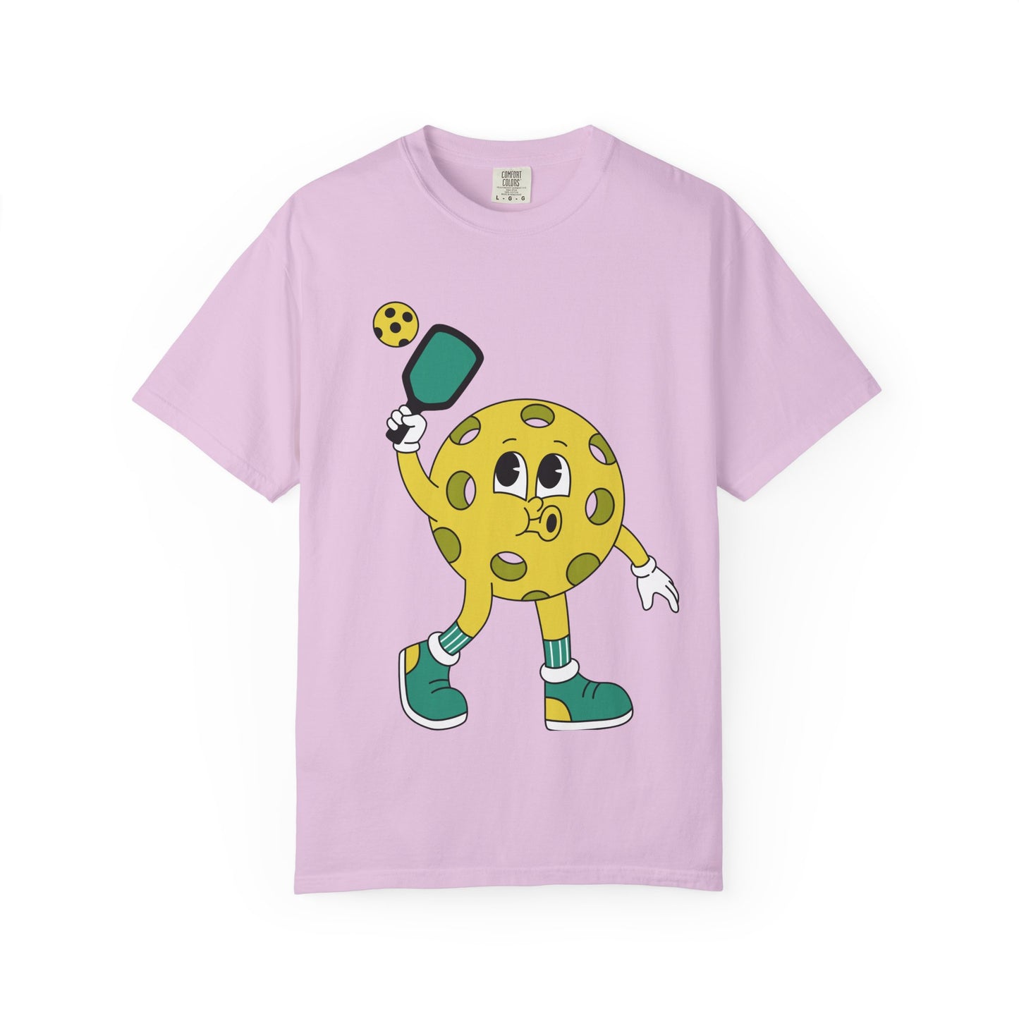Pickleball Character T-Shirt — Cute Cartoon Pickleball Paddle & Ball Tee