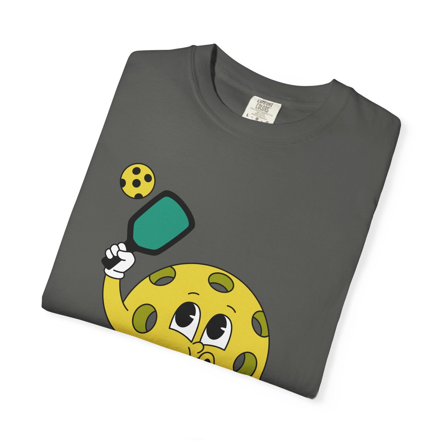 Pickleball Character T-Shirt — Cute Cartoon Pickleball Paddle & Ball Tee