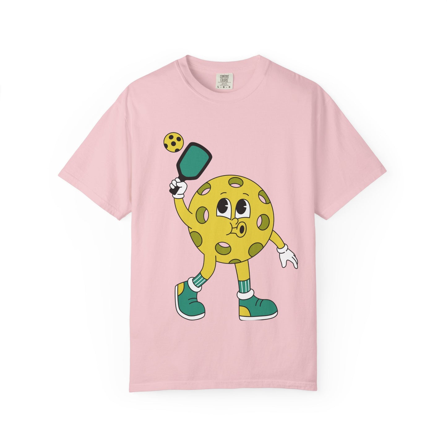 Pickleball Character T-Shirt — Cute Cartoon Pickleball Paddle & Ball Tee