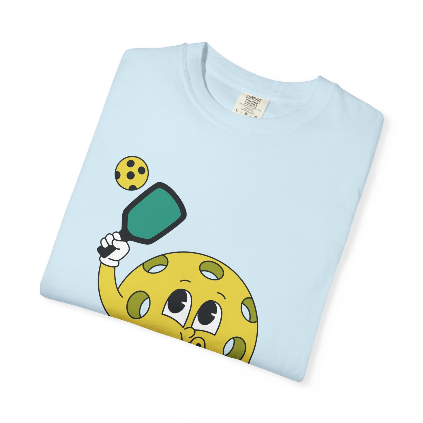 Pickleball Character T-Shirt — Cute Cartoon Pickleball Paddle & Ball Tee