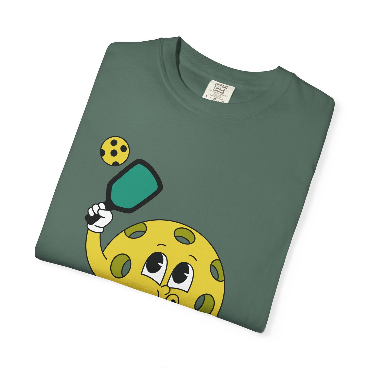 Pickleball Character T-Shirt — Cute Cartoon Pickleball Paddle & Ball Tee