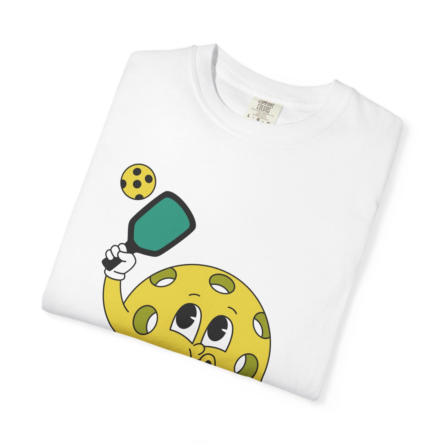 Pickleball Character T-Shirt — Cute Cartoon Pickleball Paddle & Ball Tee