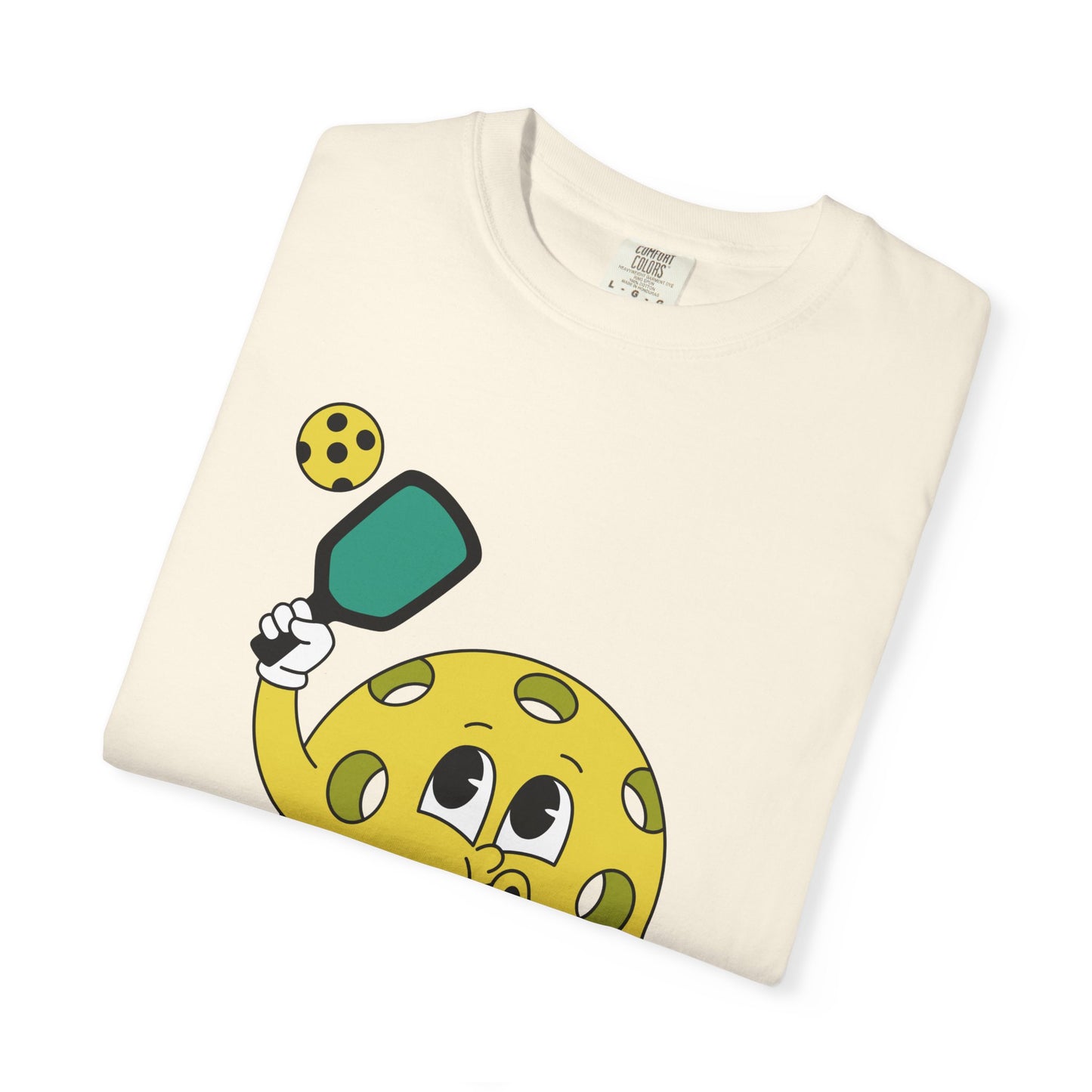 Pickleball Character T-Shirt — Cute Cartoon Pickleball Paddle & Ball Tee