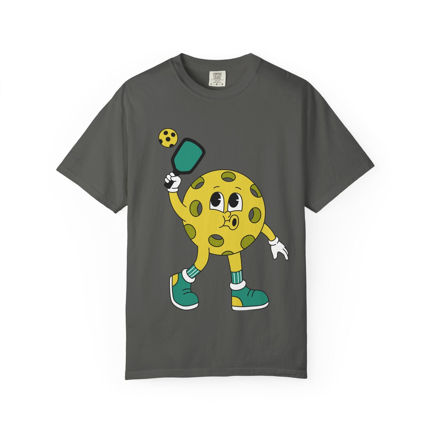 Pickleball Character T-Shirt — Cute Cartoon Pickleball Paddle & Ball Tee