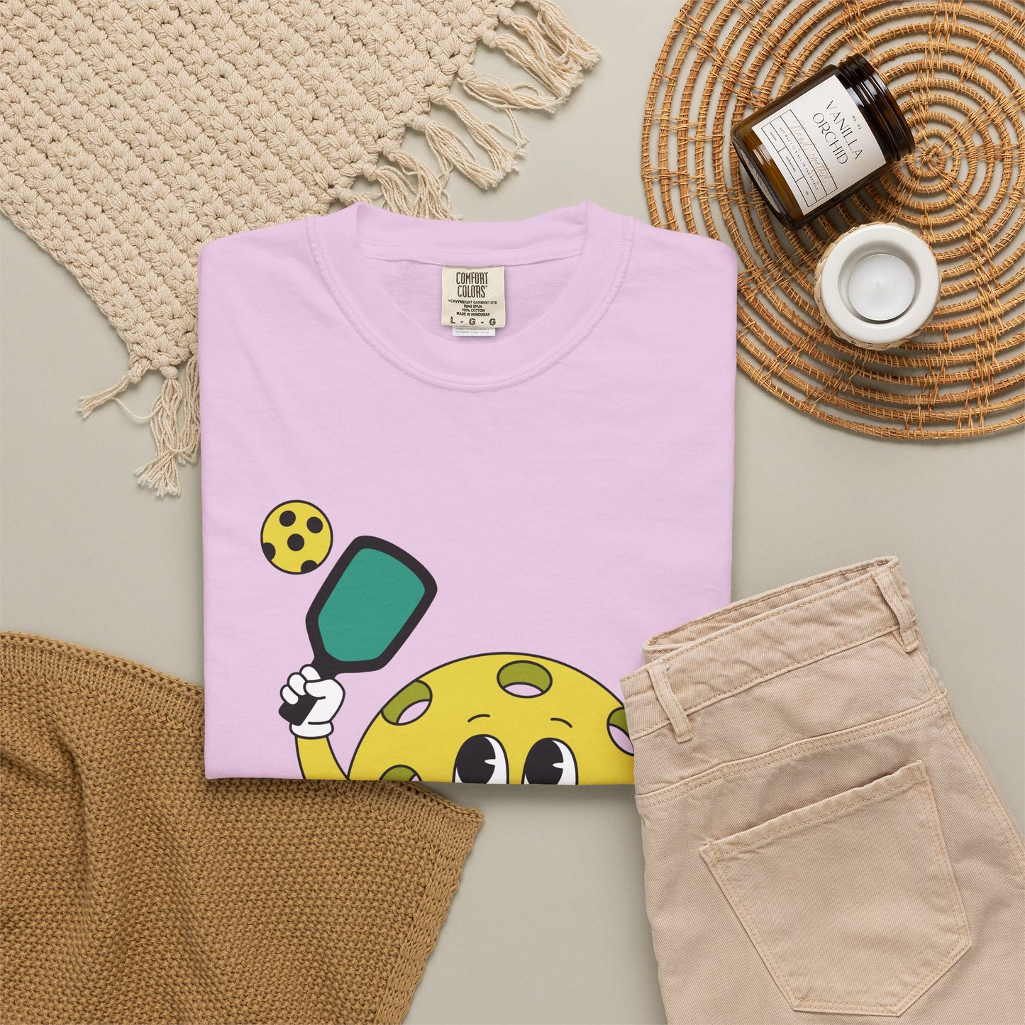 Pickleball Character T-Shirt — Cute Cartoon Pickleball Paddle & Ball Tee